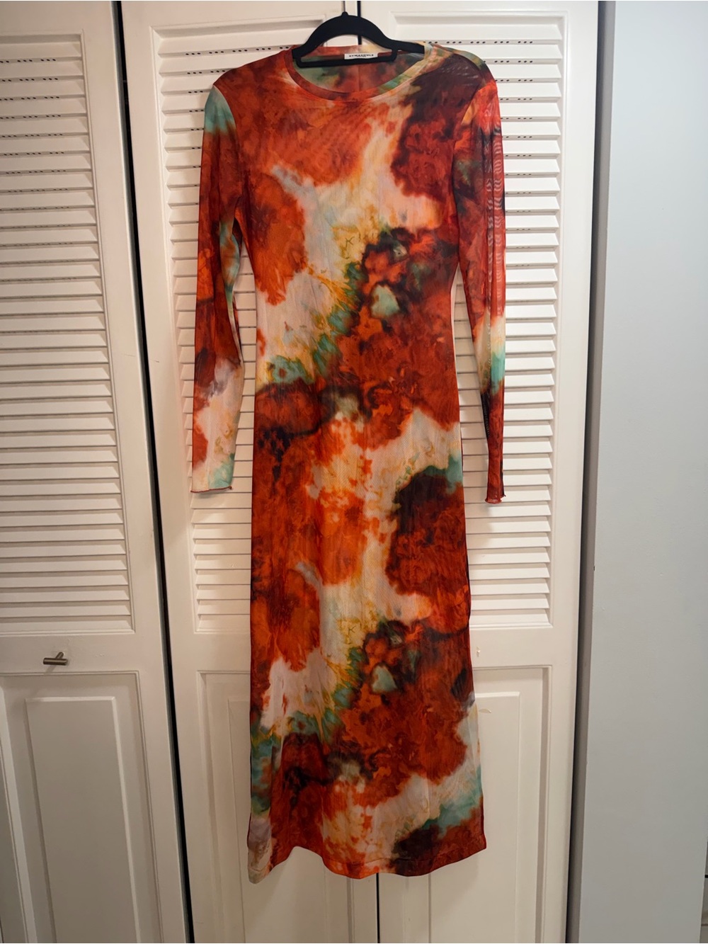 EYWASOULS MALIBU Scarlett Rusty Clouds Print Maxi Dress